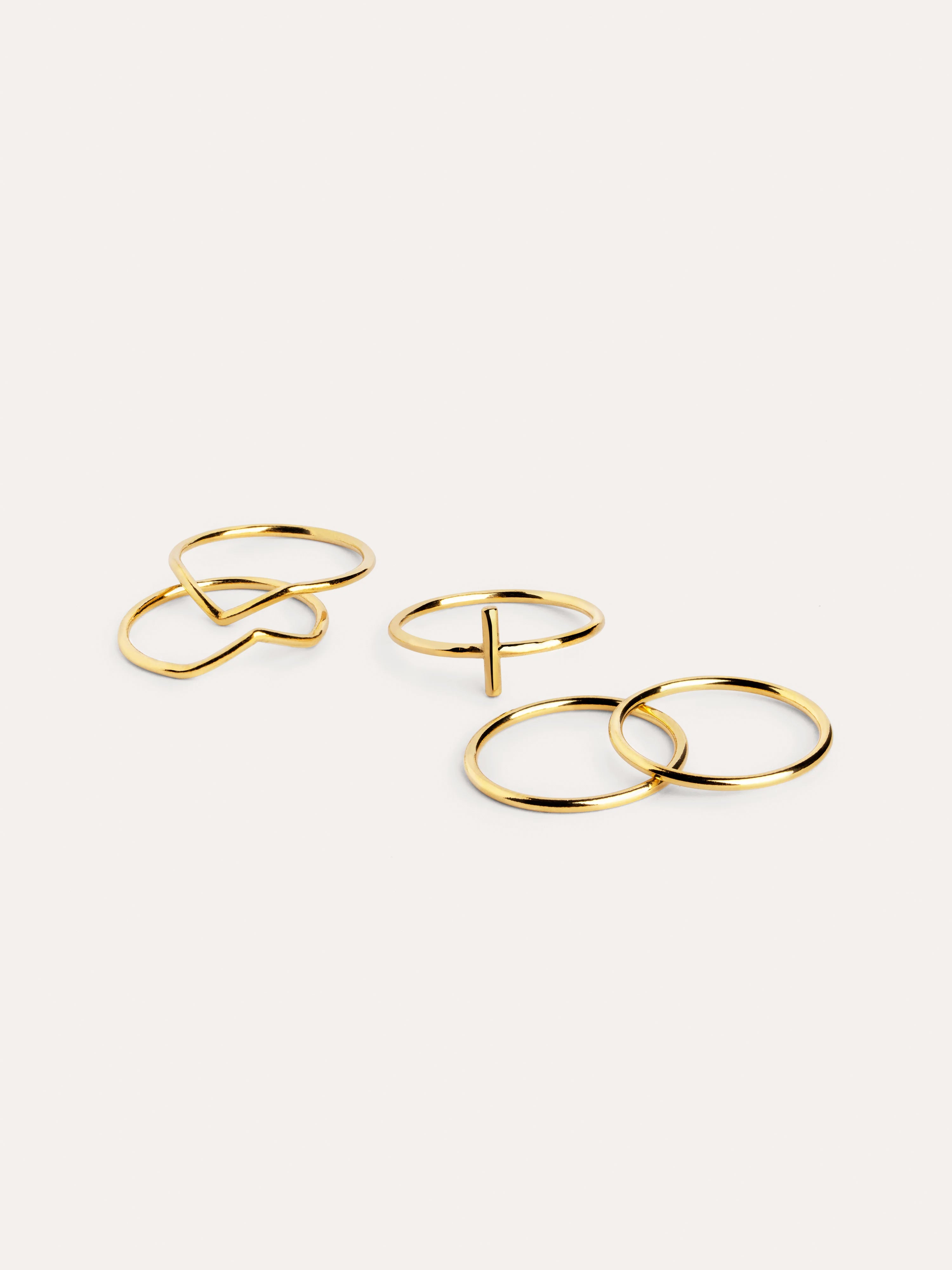 Nefertiti 5 Gold Rings Pack