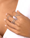 Anillo Ring Rope Plata Puesta
