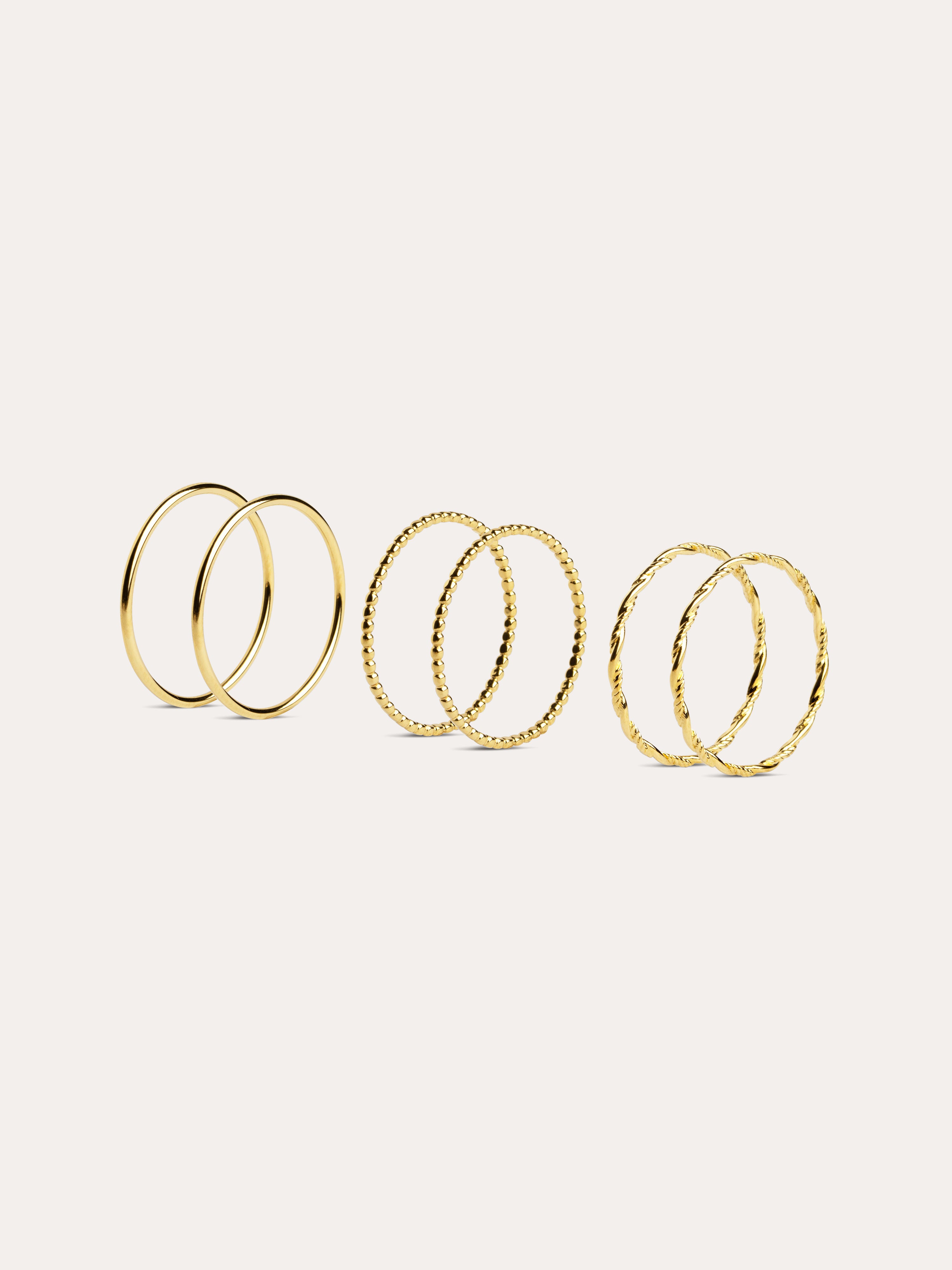 Simonetta 6 Gold Rings Pack