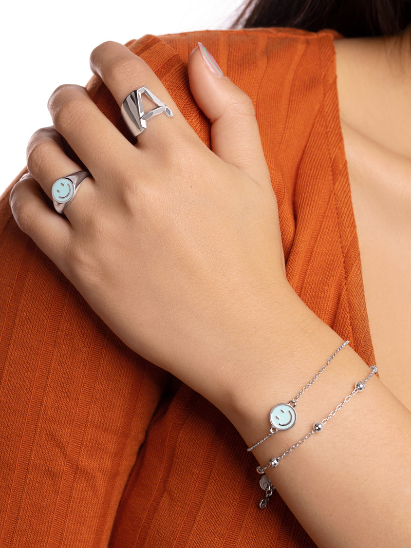 Smiley Sky Enamel Armband