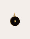 Star Black Enamel Gold Charm