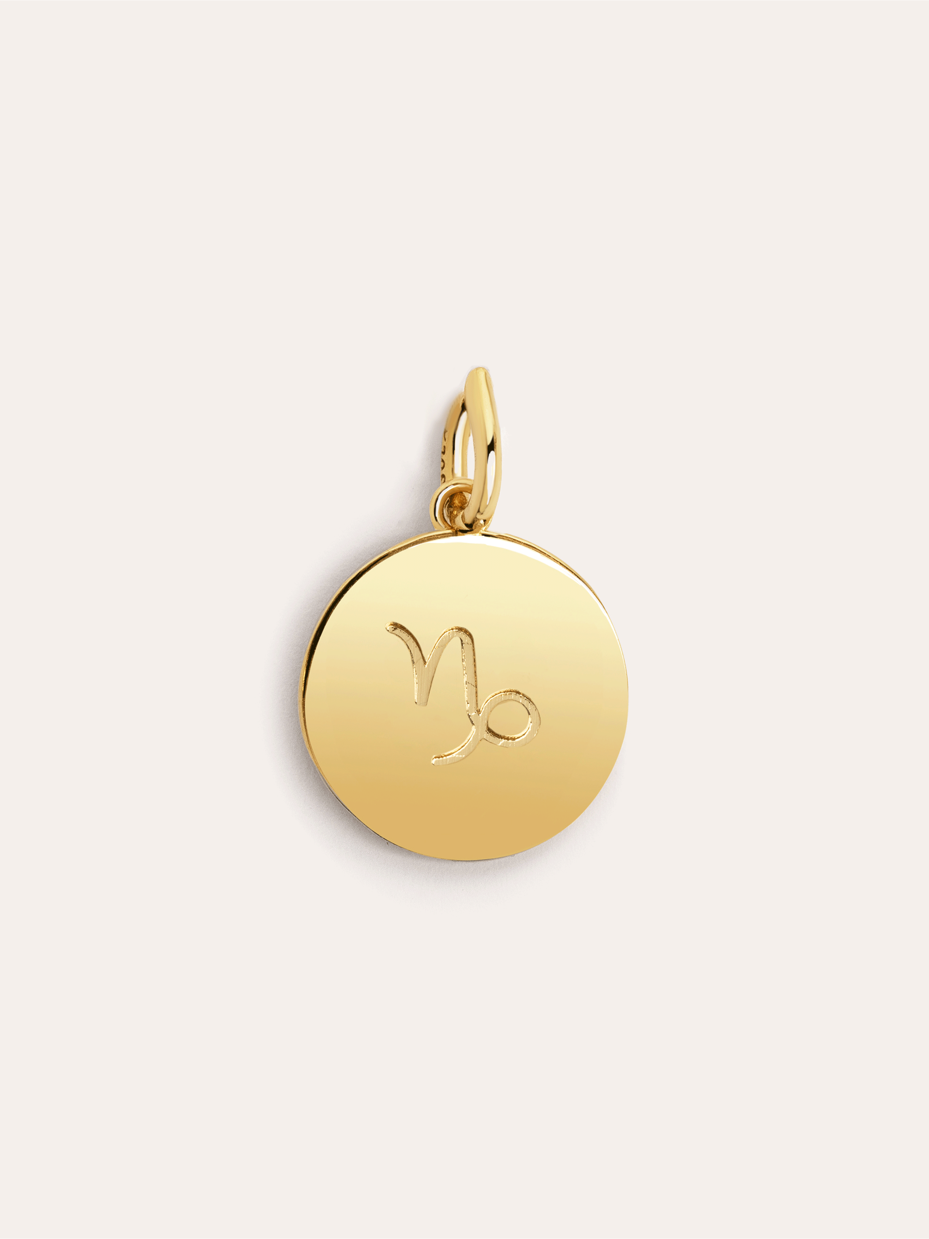 Charm Zodiac Medallion Plata Baño Oro