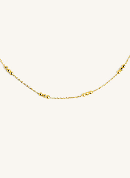 Collier Triple Dots Argent Plaqué Or