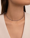 Collar Crystals Lavande Plata