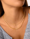 Collar Crystals Peach Oro Puesta