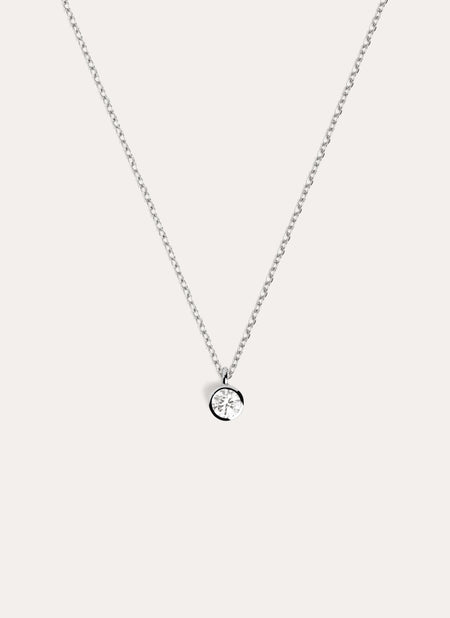 Single Spark Silver Necklace