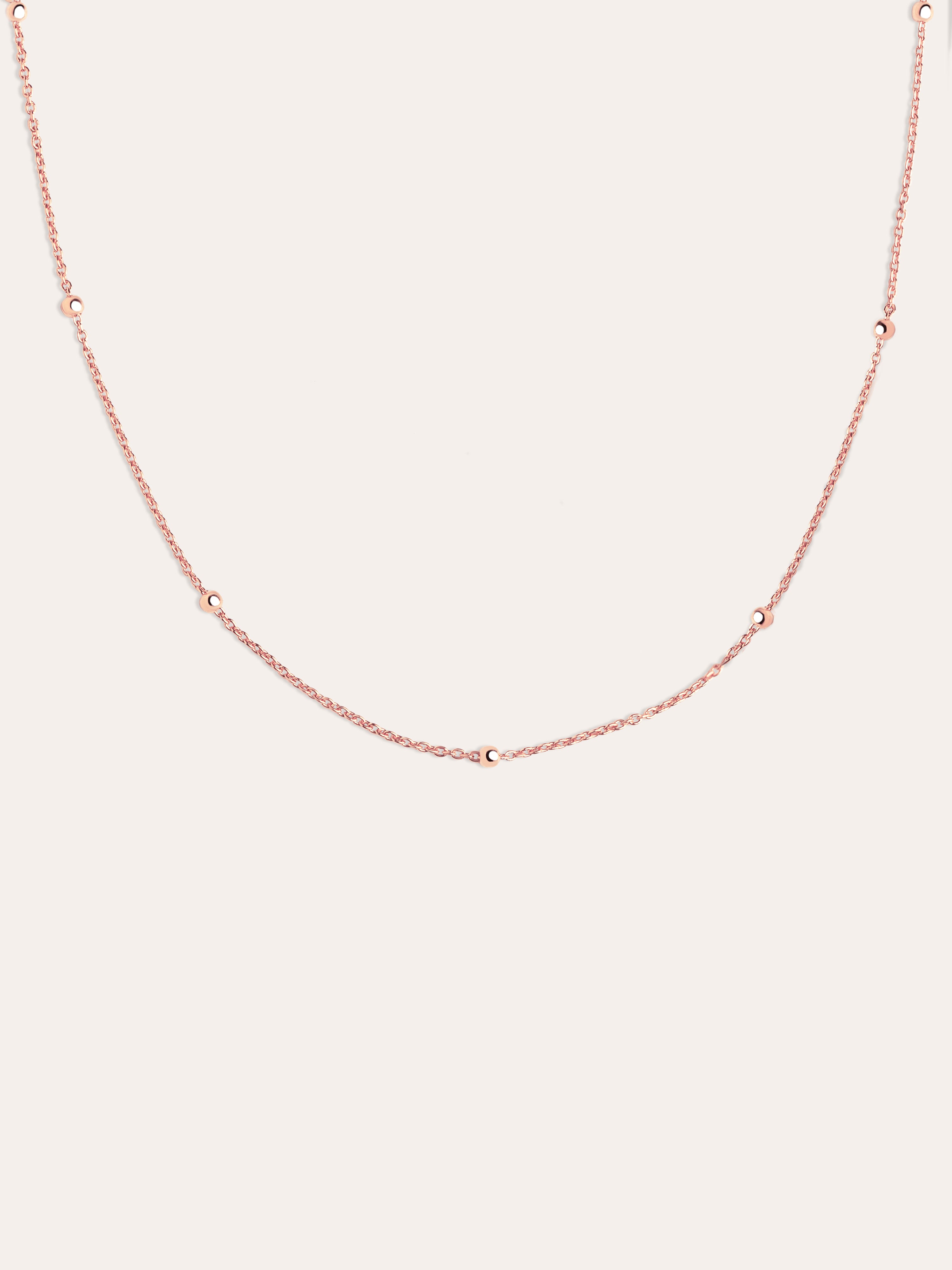 Dots Rose Gold Necklace