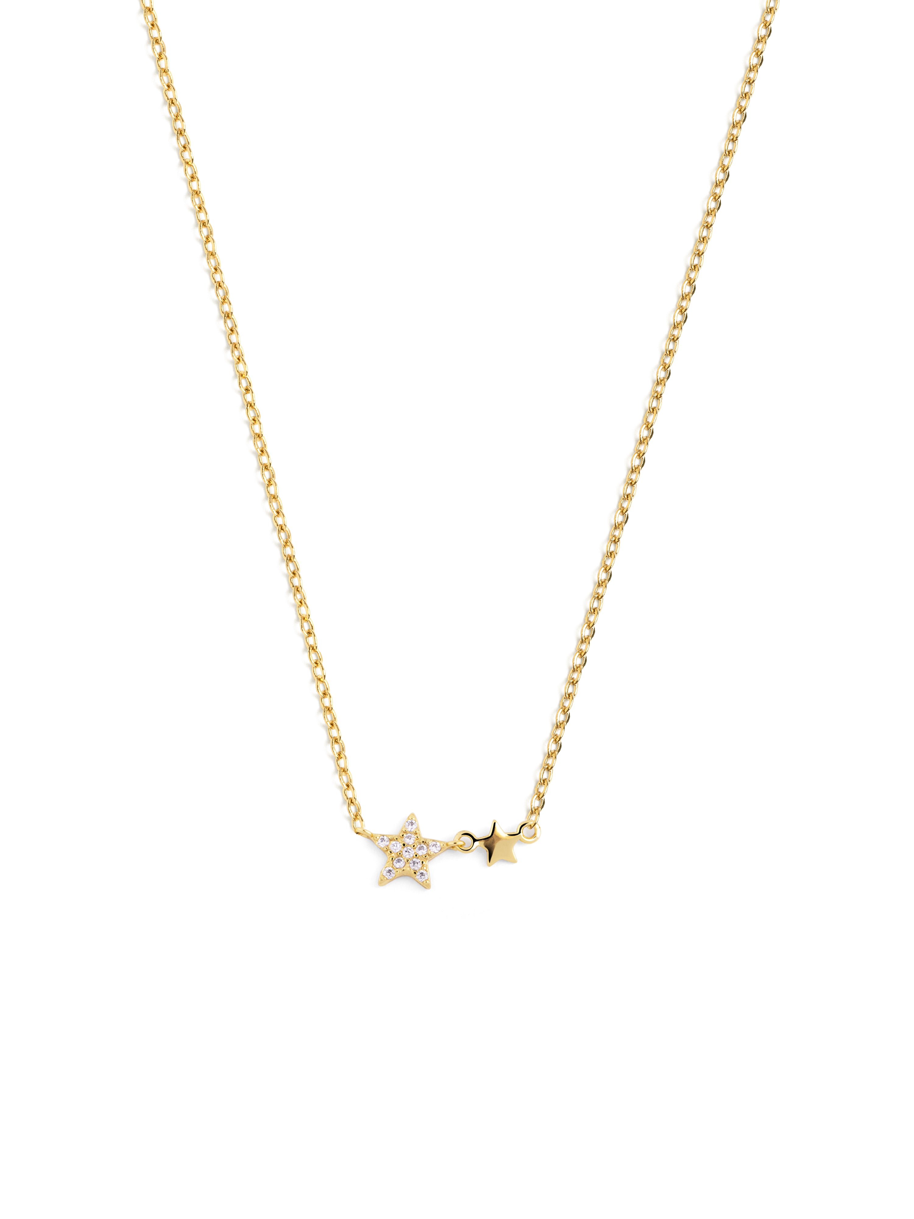 Duo Stars Gold Necklace