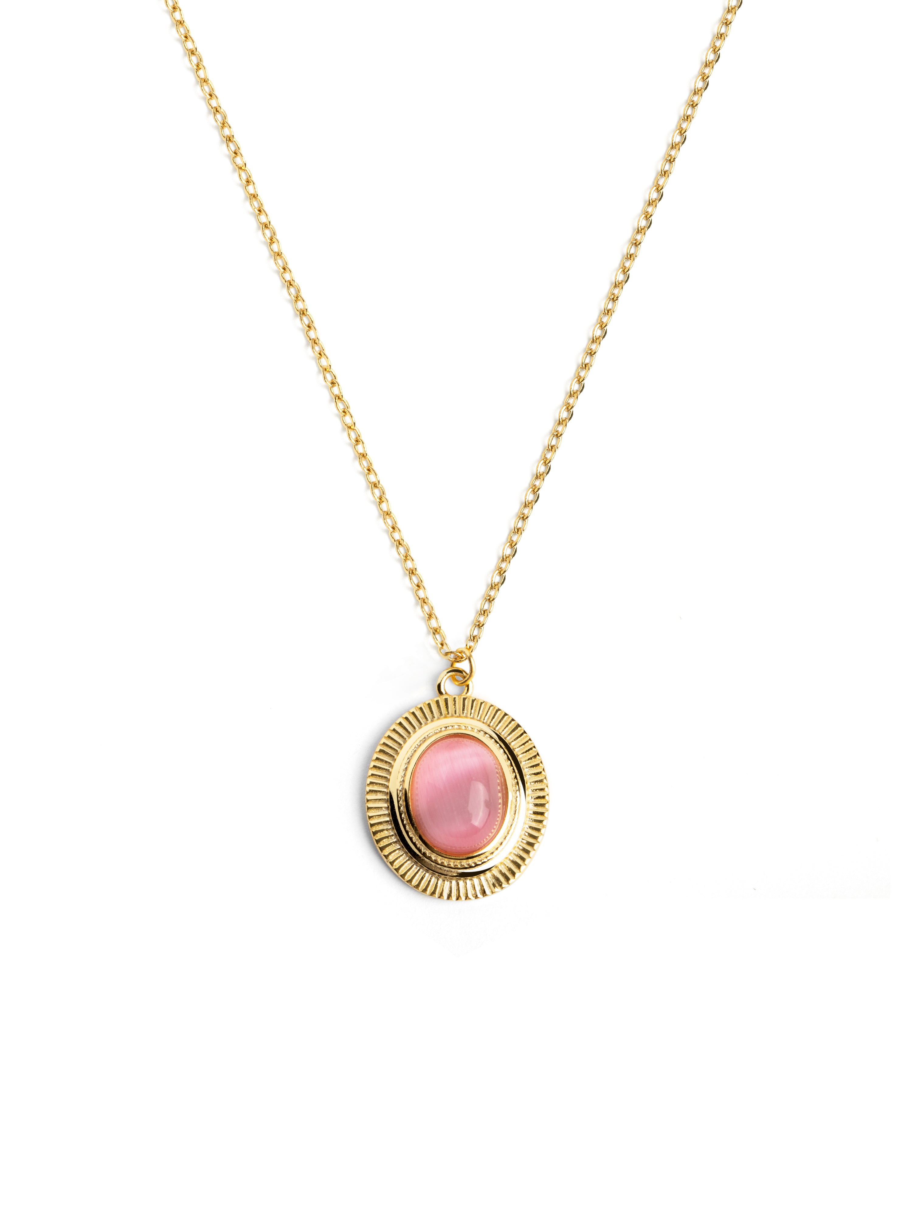 Collar Feline Rose Plata Baño Oro