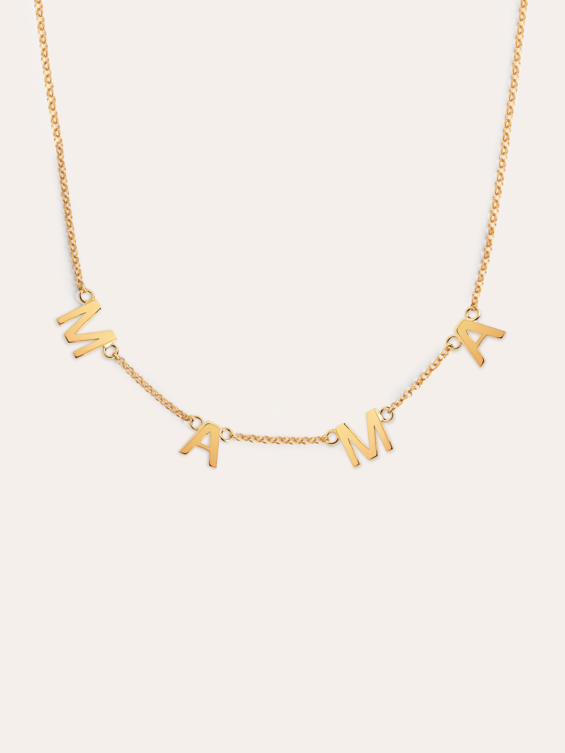Mama Letter Gold Necklace