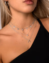 Collar Mini Moons Plata Puesta