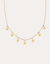 Collar Mini Stars Plata Baño Oro