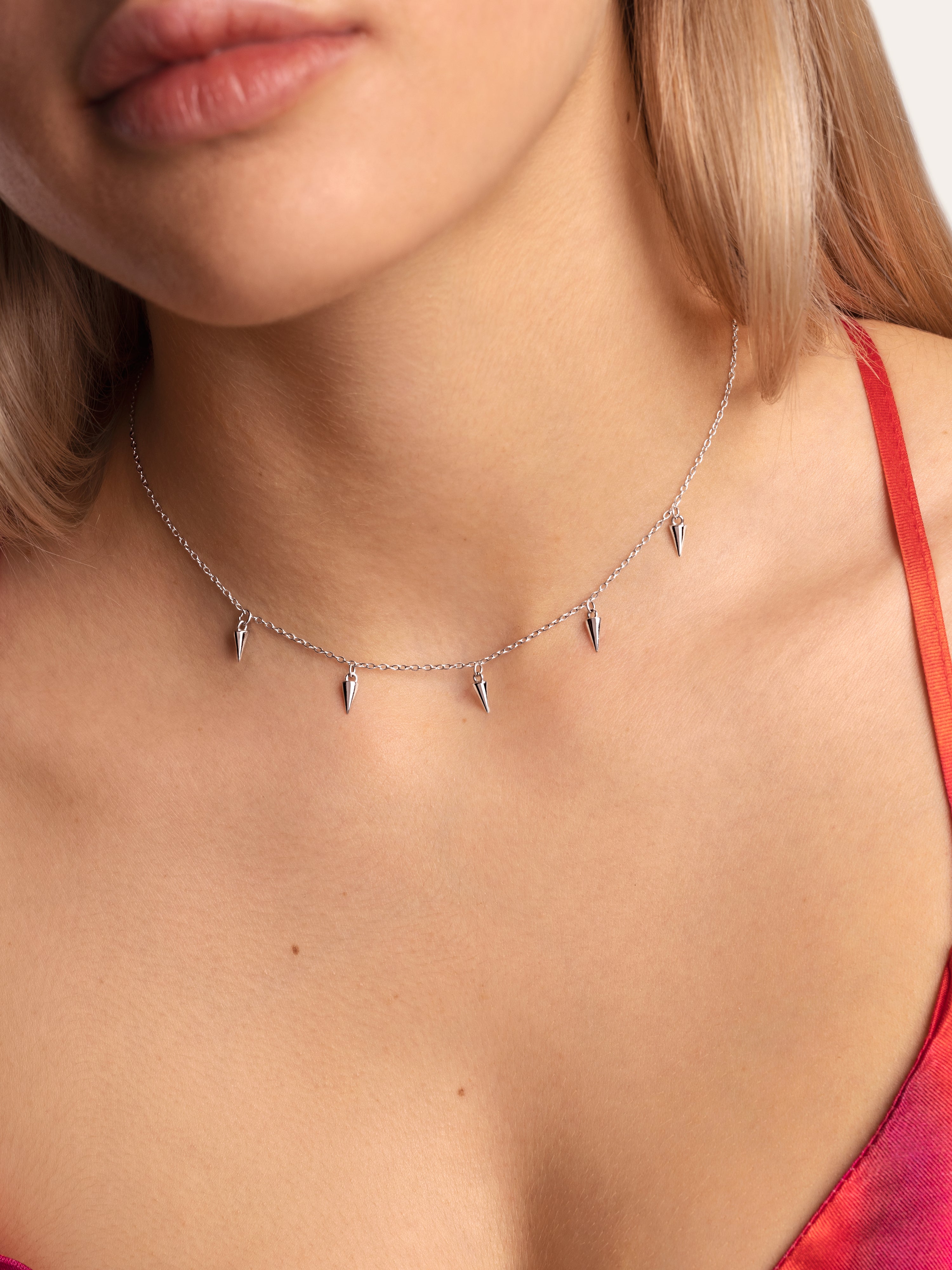 Collar Mini Peaks Plata
