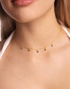 Collar Mini Stars Black Enamel Oro