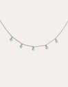 Mini Stars Sky Enamel Silver Necklace