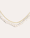 Collar Pearl Chain Baño Oro