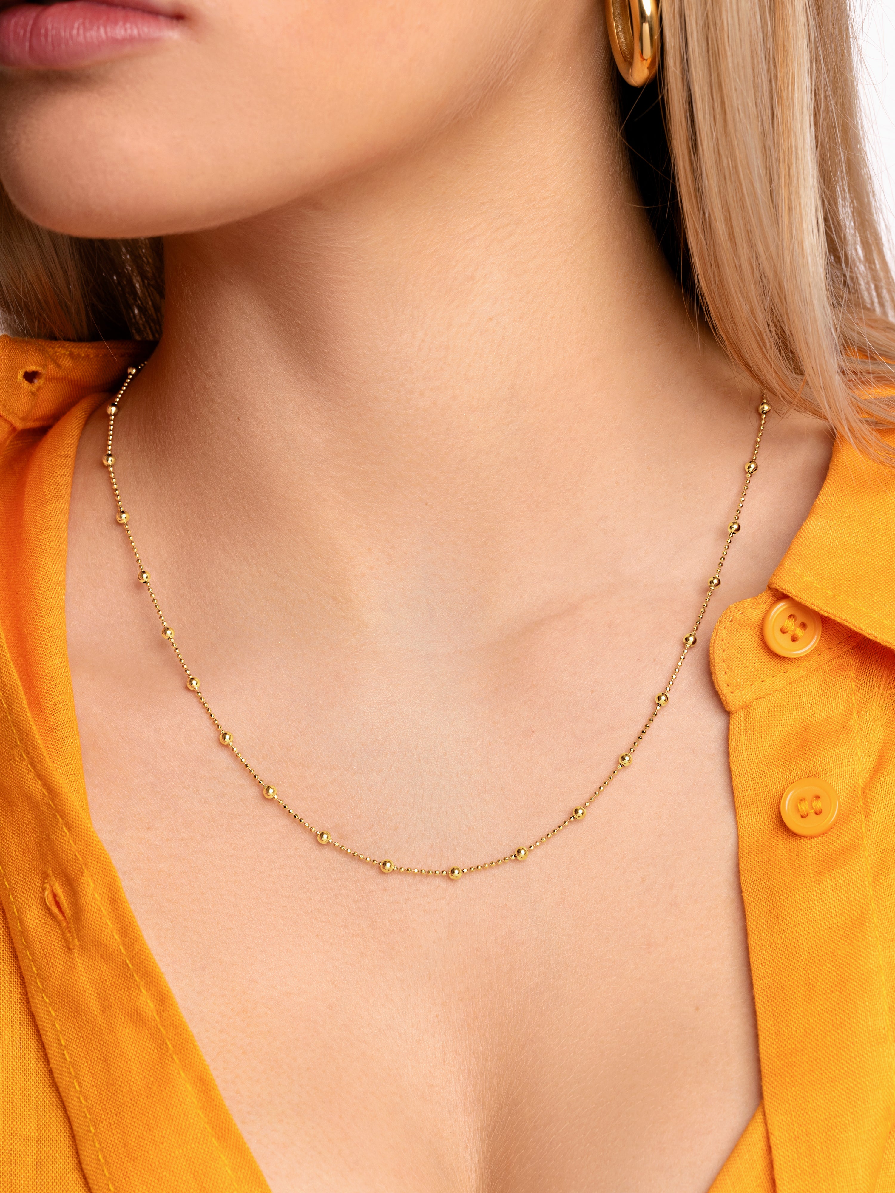 Collar Pebbles Dots Oro