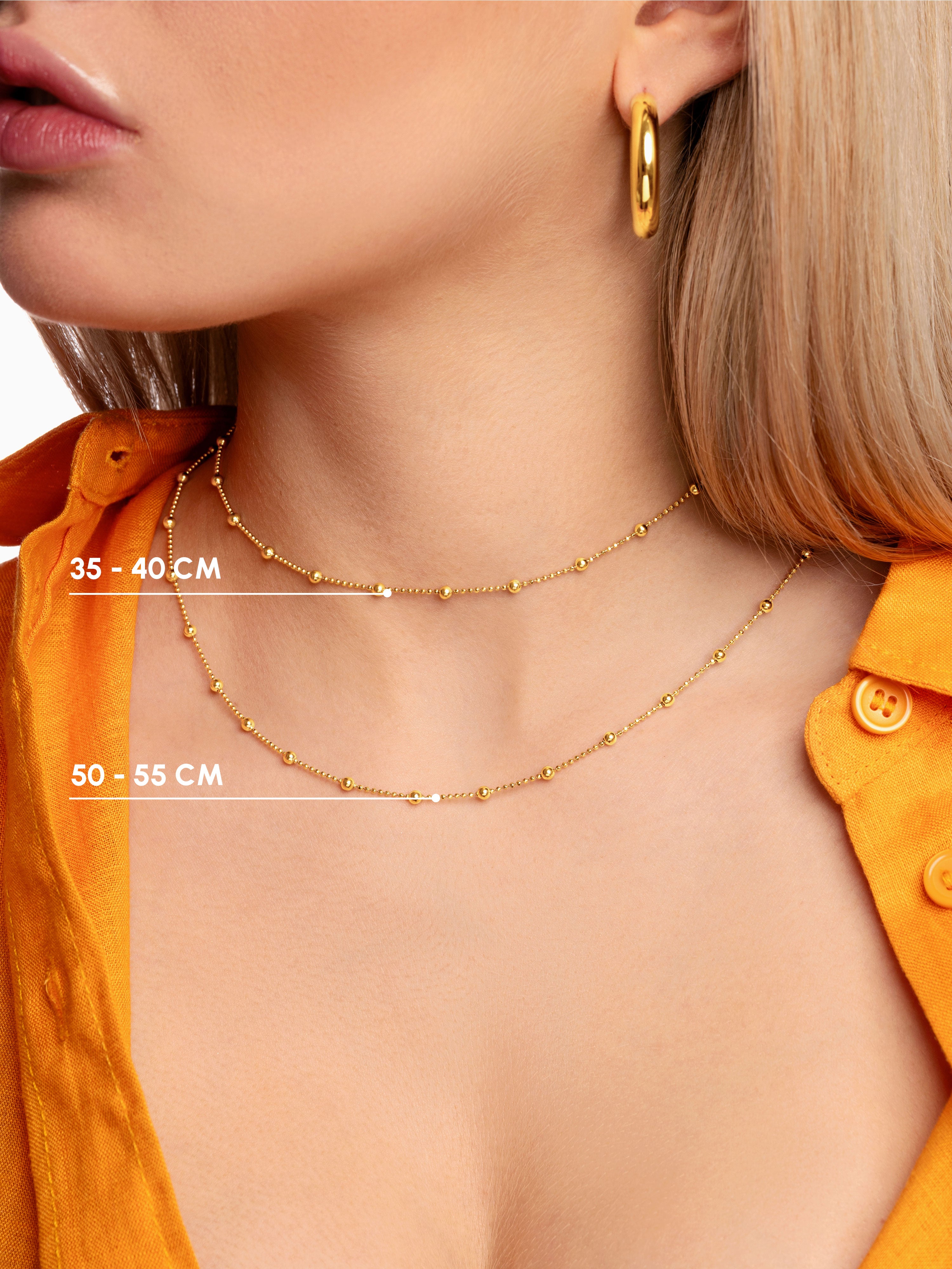 Pebbles Dots Gold Necklace