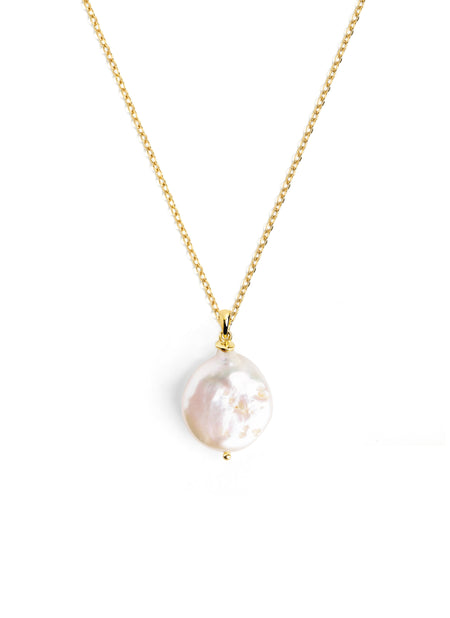 Collar Pearl Plata Baño Oro