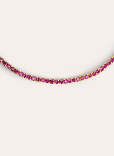  Riviere Raspberry Gold Necklace