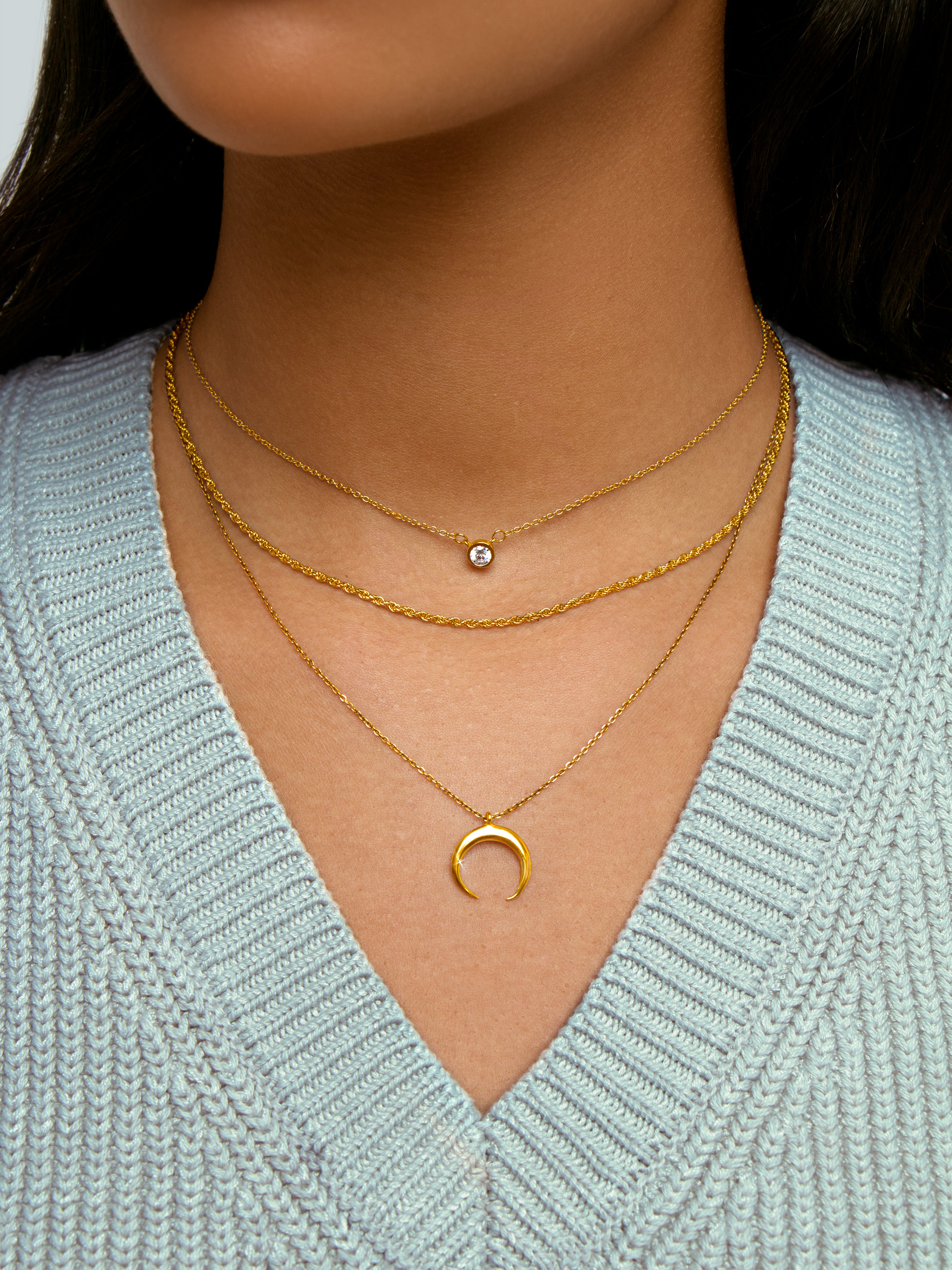 Collar Rope Oro Puesta