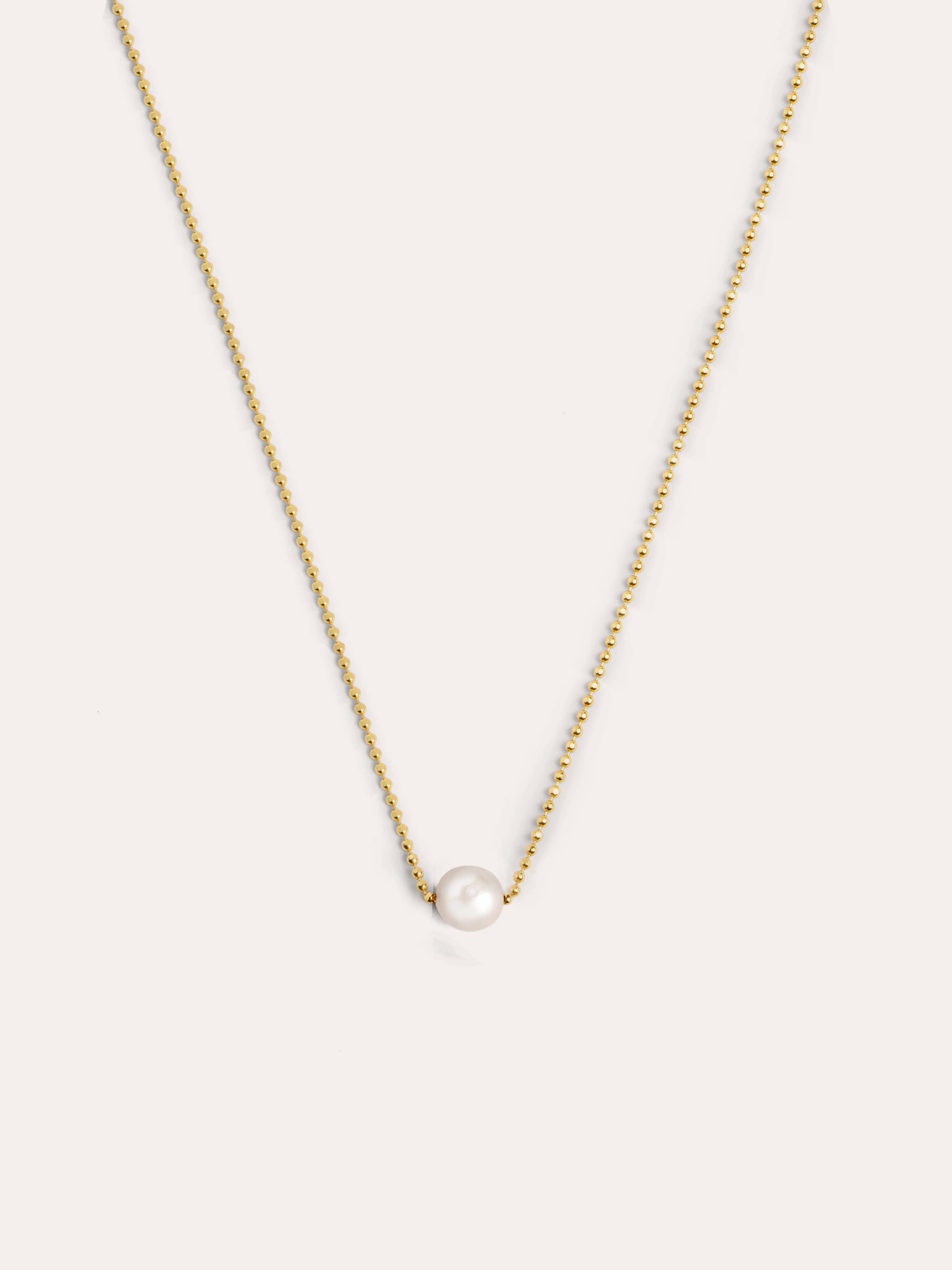 Single Pearl Gold Necklace