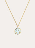 Smiley Sky Enamel Gold Necklace
