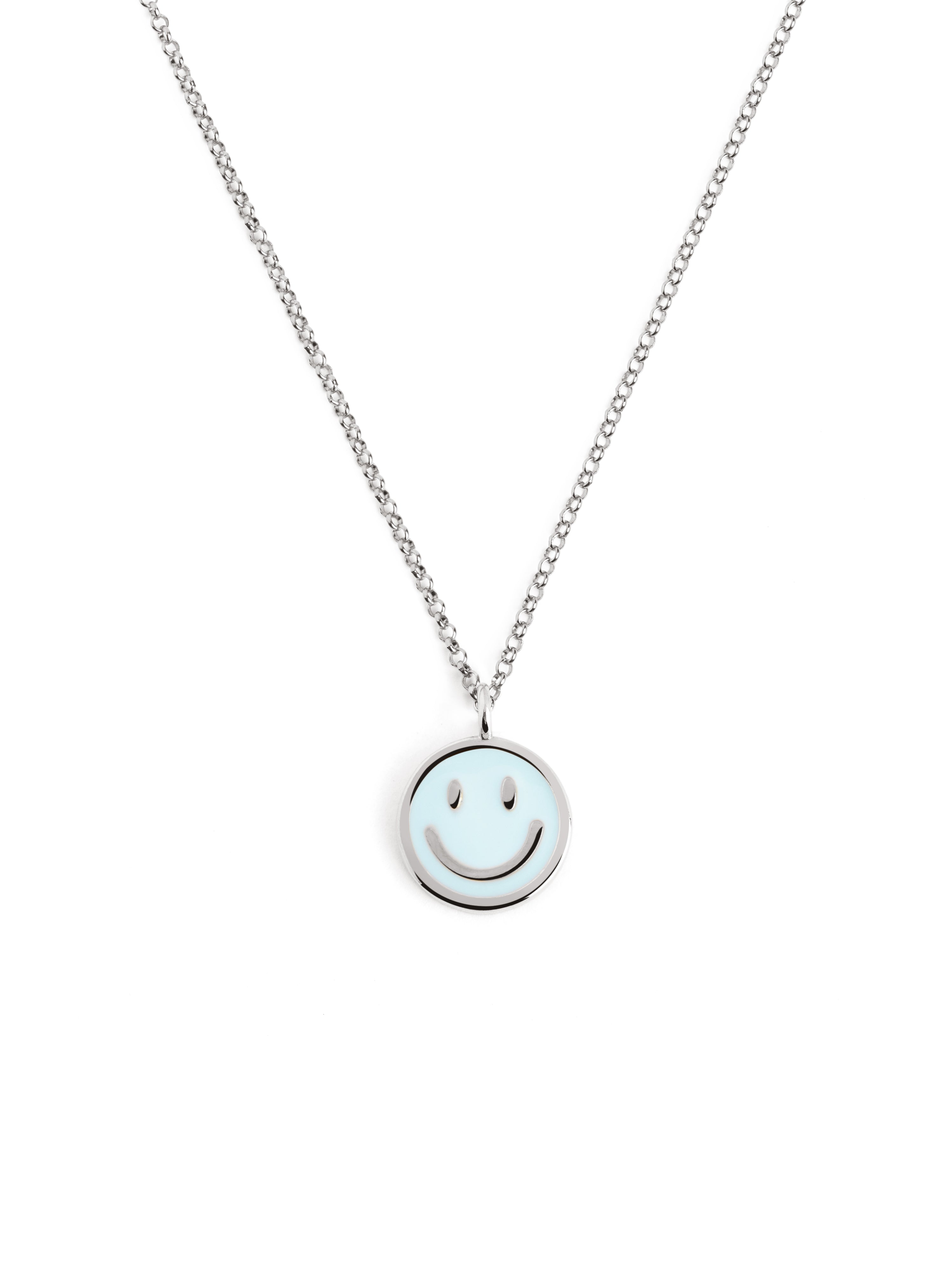 Smiley Sky Enamel Necklace