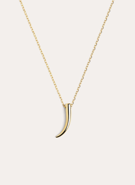 Collar Tusk Plata Baño Oro