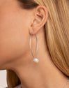 Pendientes Arch Bean Pearl Plata