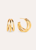 Pendientes Aro Triple Baño Oro