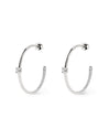 Pendientes Aro Star Dust Plata