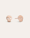 Skull Rose Gold Earrings