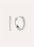 Cleo L Silver Hoop Earrings