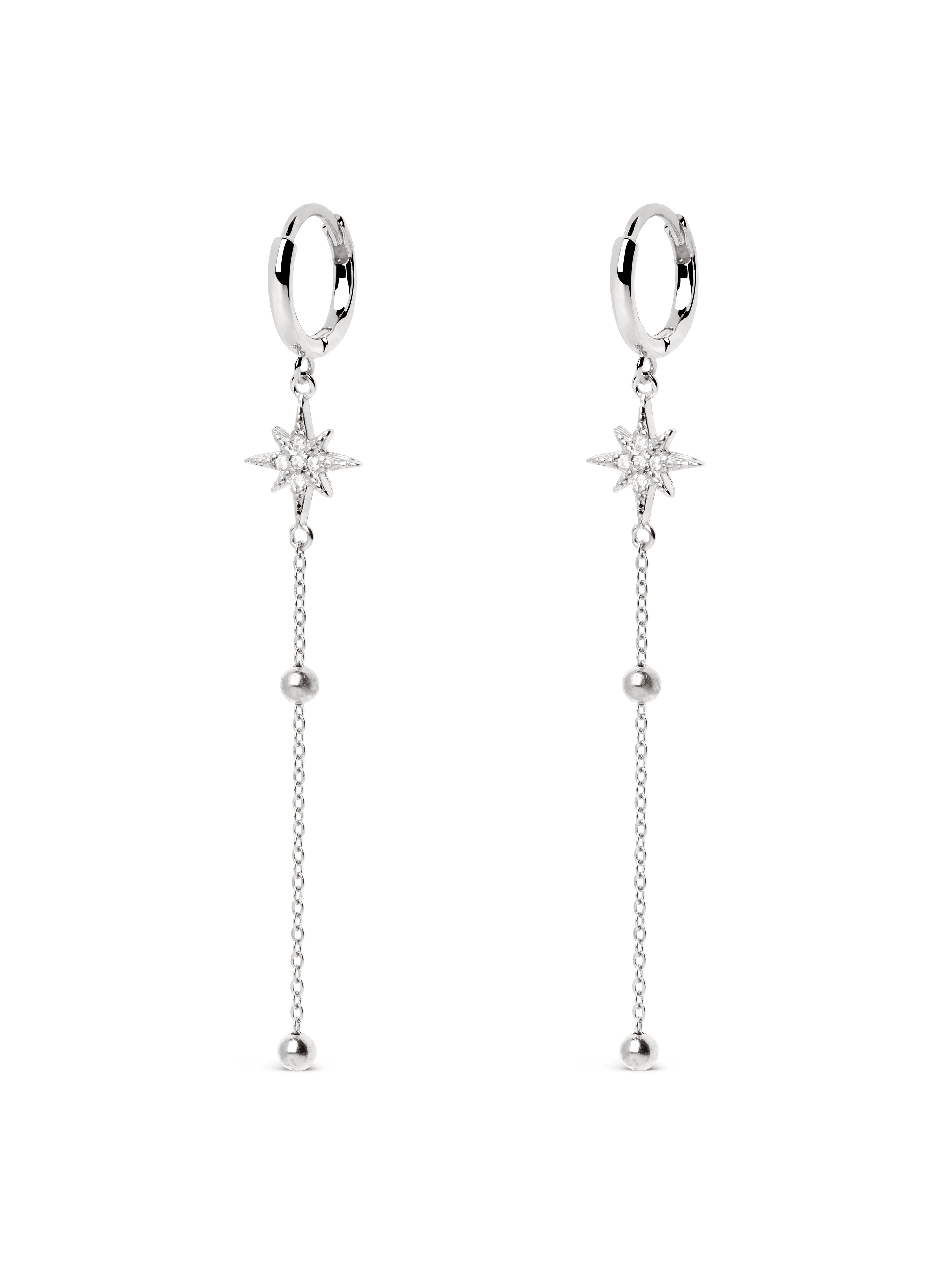 Pendientes Estellar Plata