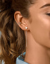 Pendiente Suelto Ear Cuff Double Dots Plata Puesta