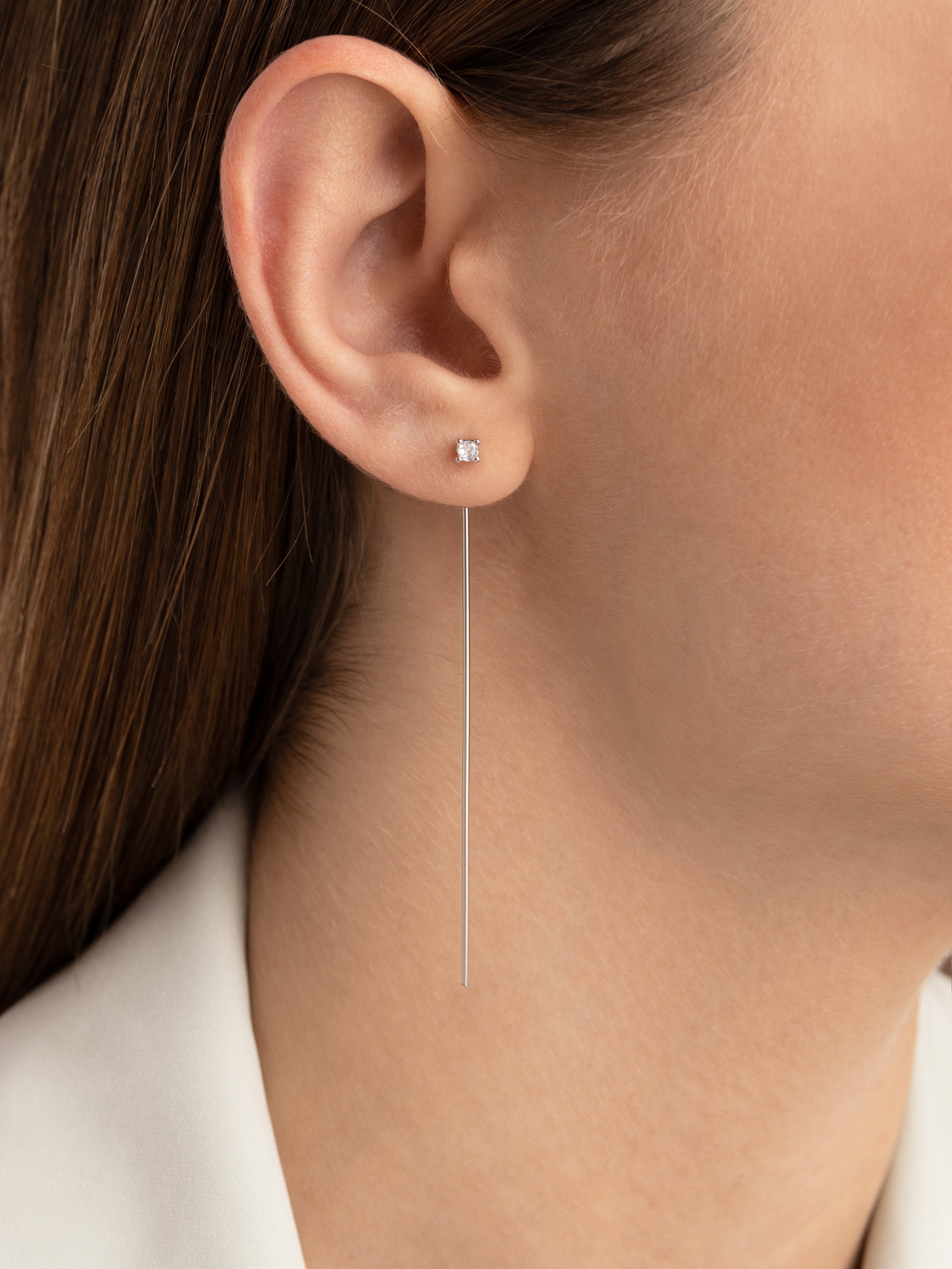 Pendientes Falling Stick Spark Plata