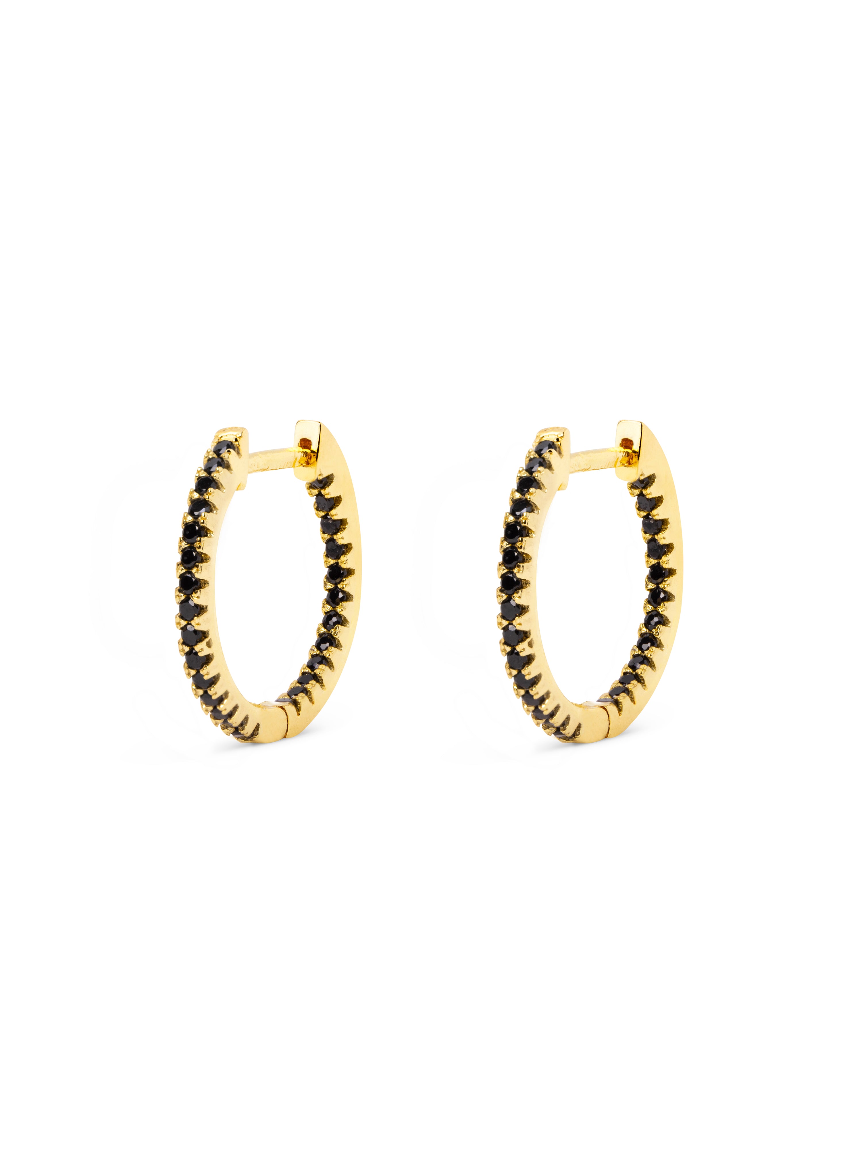 Pendientes Gleam Black Oro