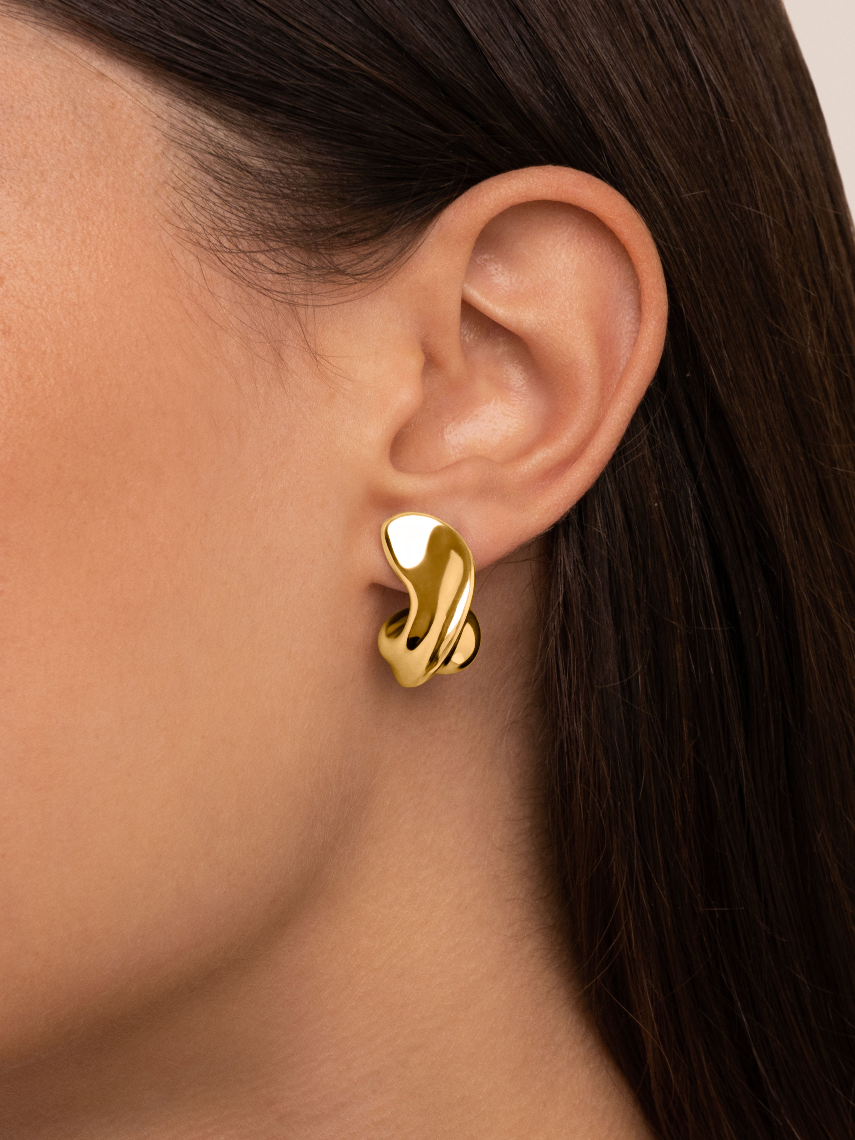 Pendientes Hari Plata Baño Oro