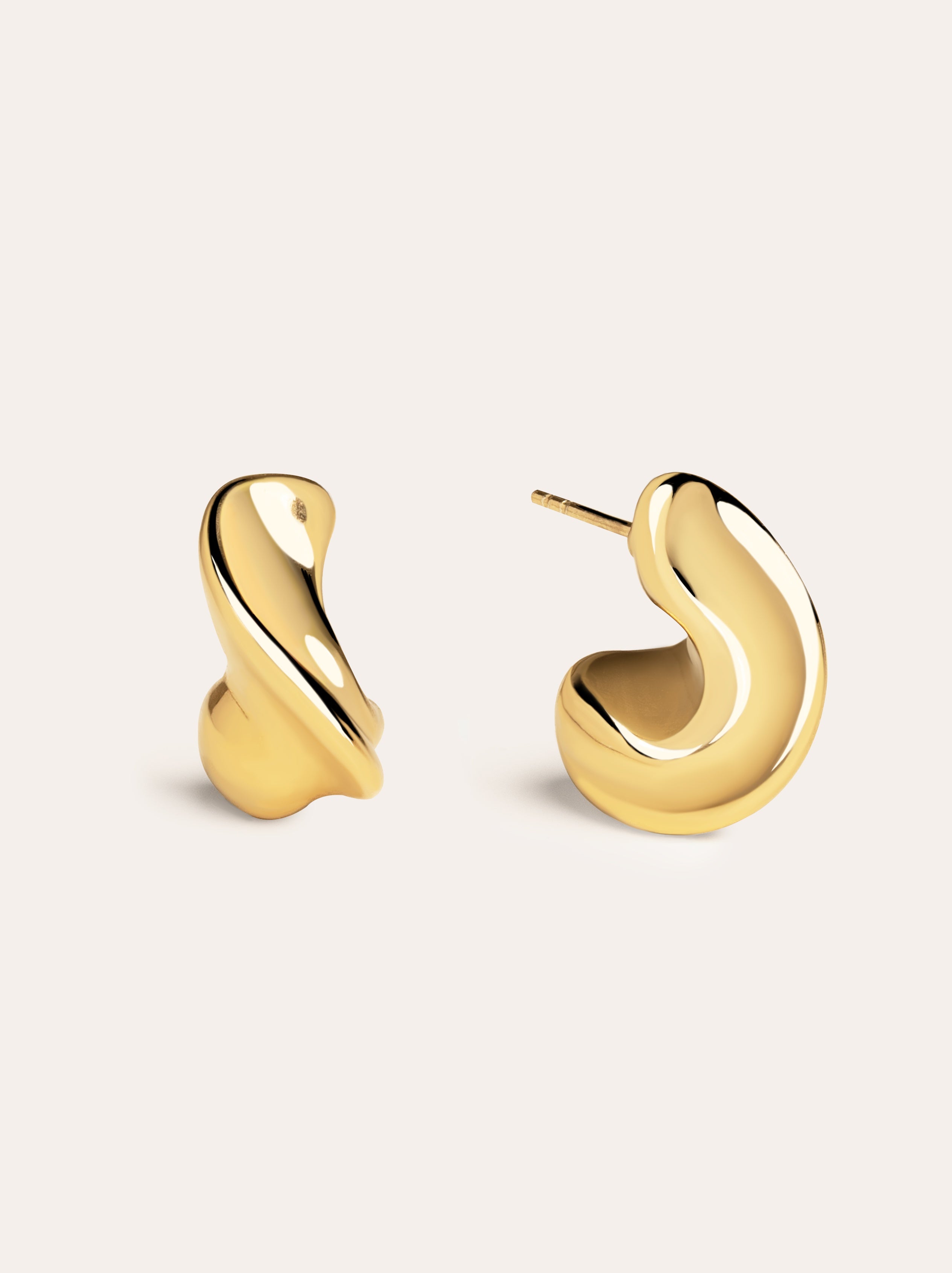 Pendientes Hari Plata Baño Oro
