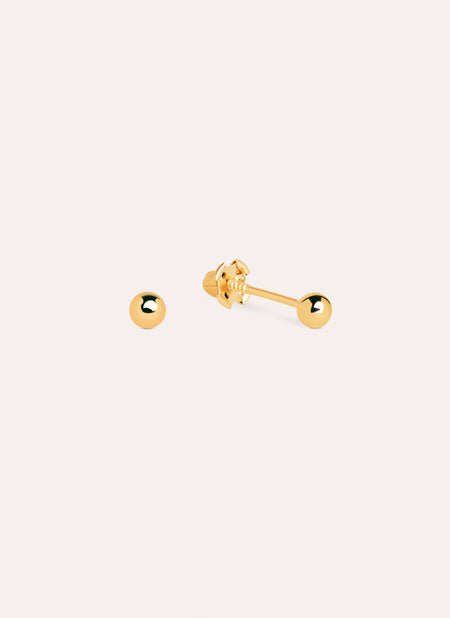 Mini Dots 3mm Gold Earrings