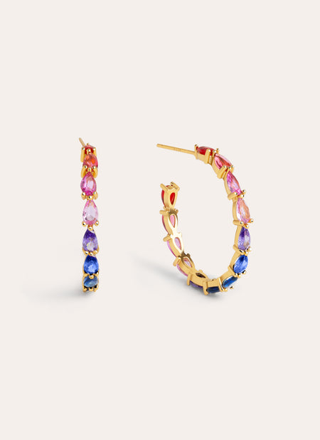 Mia Berries Gold Hoop Earrings