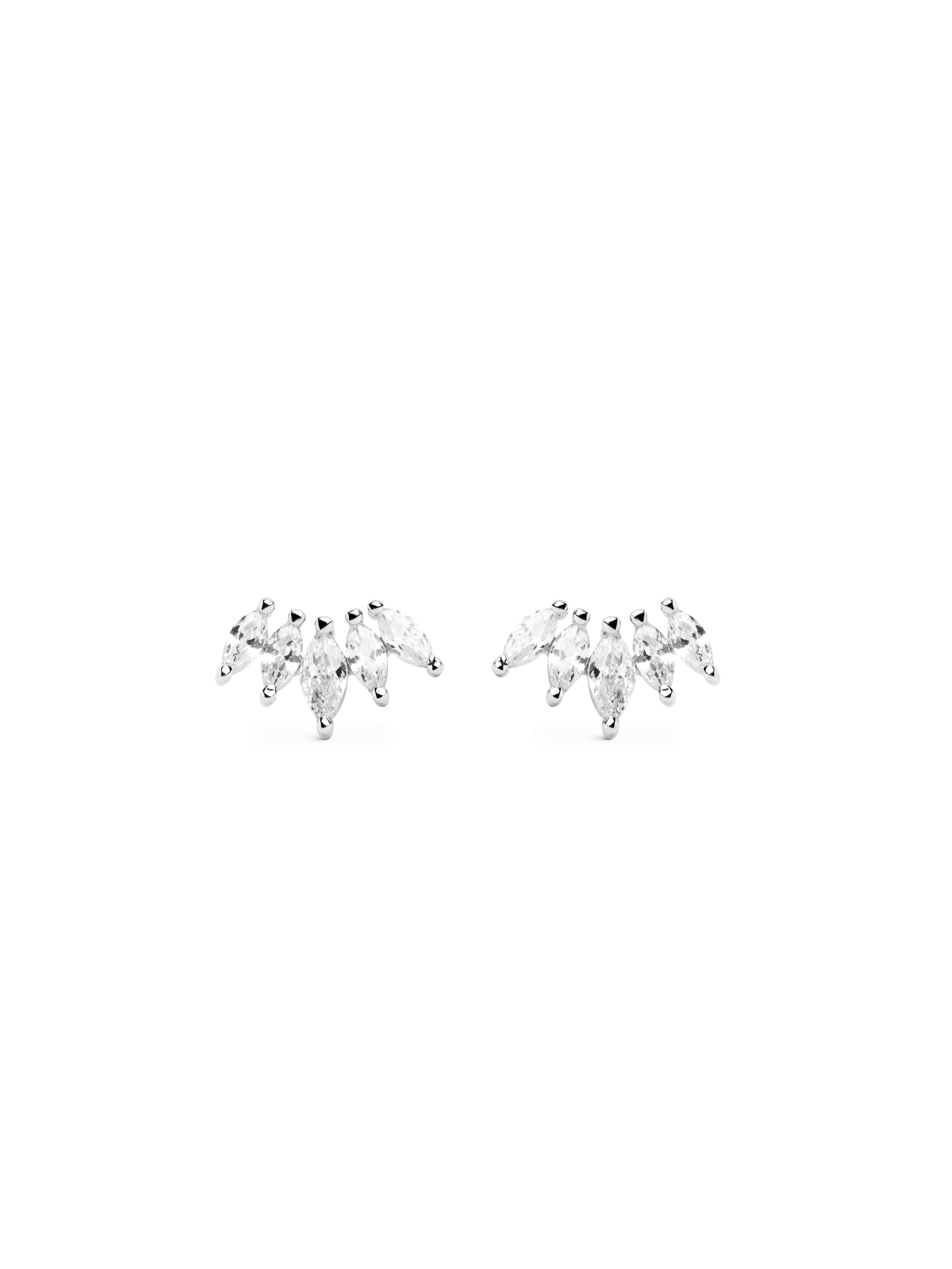 Pendientes Penta Marquise Plata