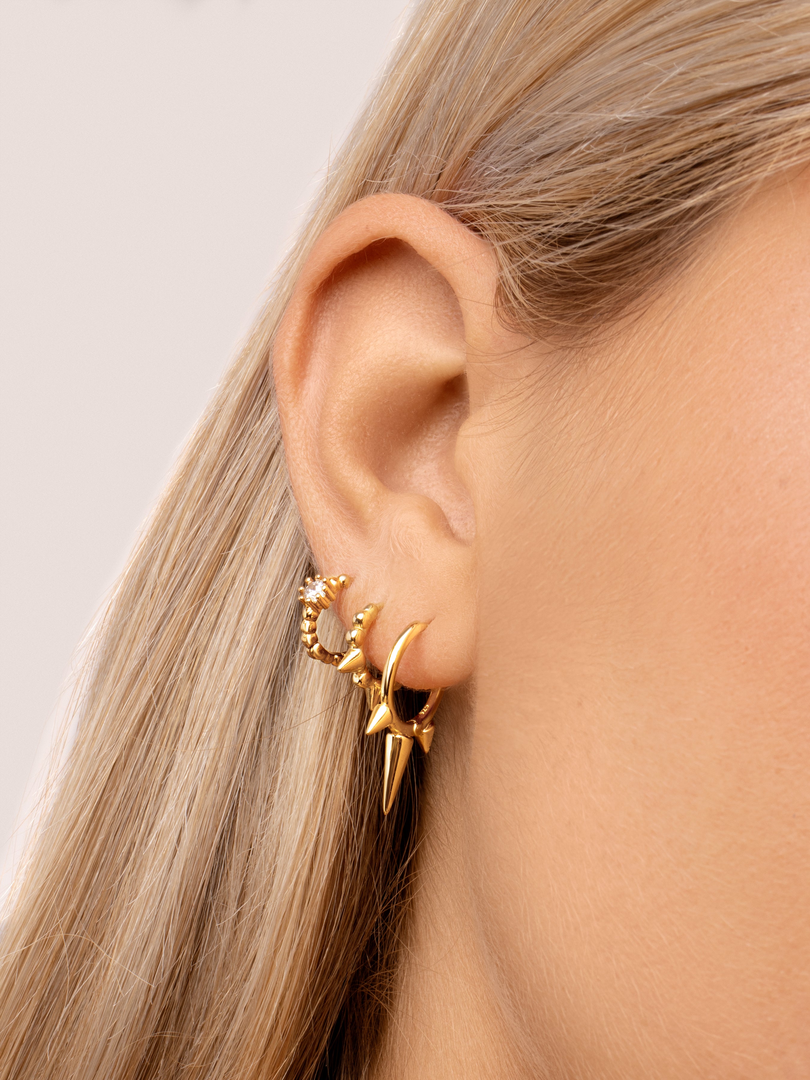 Pendientes Rolling Oro Puesta