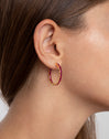 Pendientes Aro Sia L Raspberry Oro