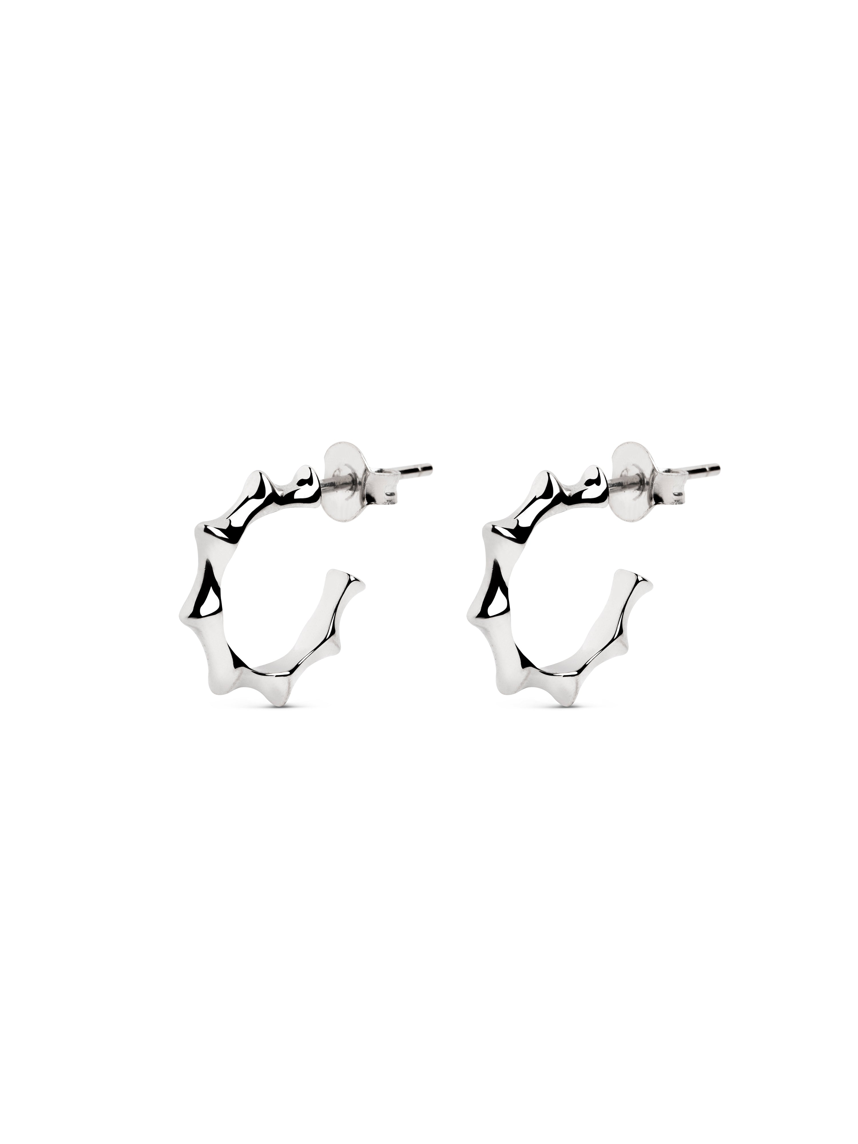Pendientes Spiky Plata