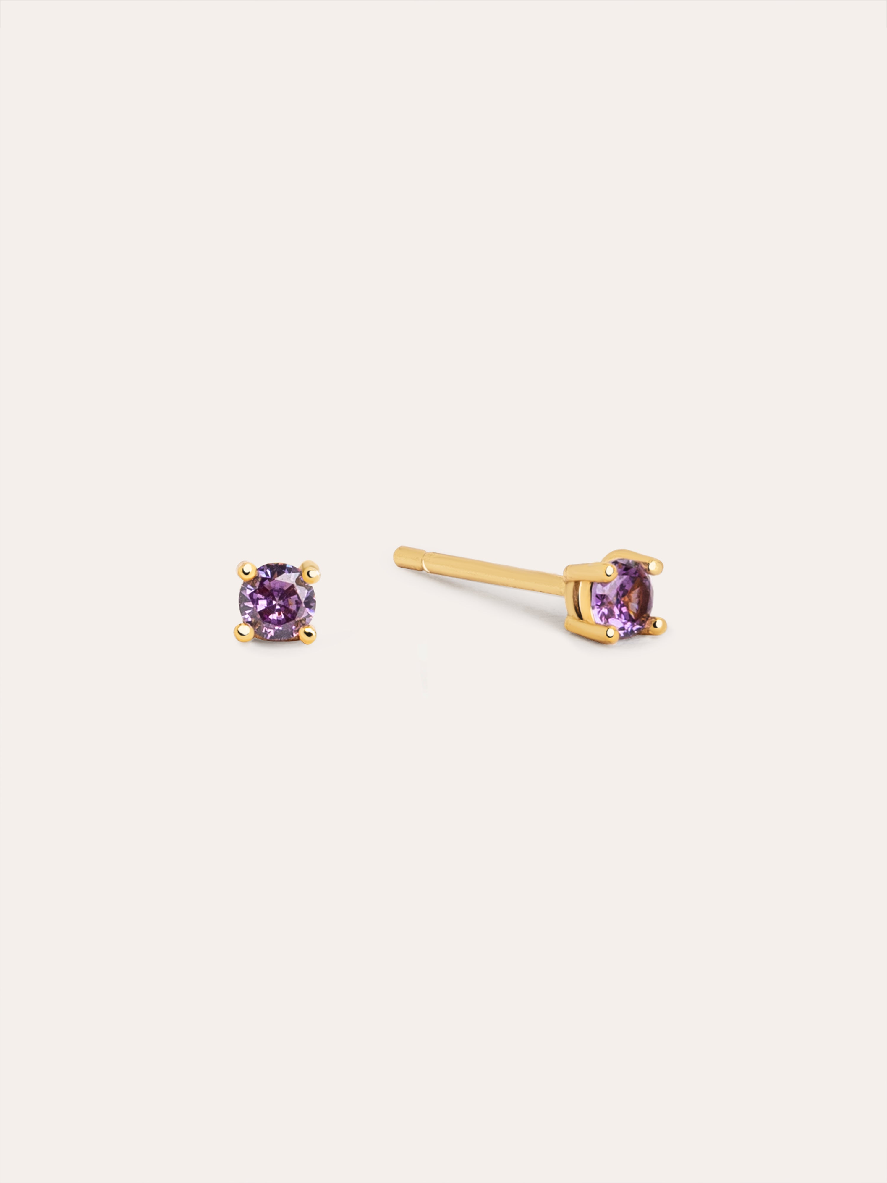 Pendientes Spark Lavande Plata Baño Oro