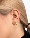 Dots 3mm Gold Single Earring