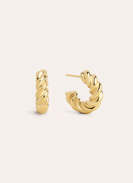 Spring Gold Hoop Earrings