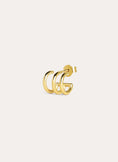Three Gold Hoop Single earring